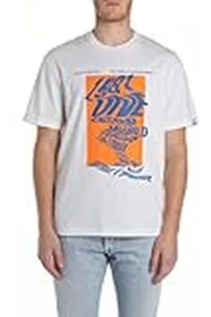 Replay Heren relaxed fit T-shirt van katoen, , XL