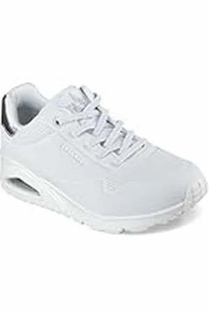 Skechers Uno Shimmer Away dames Sneaker Low top, Witte weelderige tuin, 37 EU Breed