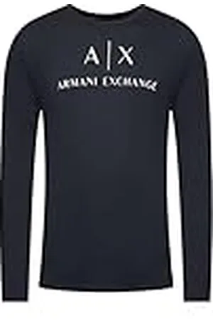 Armani Exchange A|X Heren Lange Mouw Ronde Hals T-Shirt, , Klein