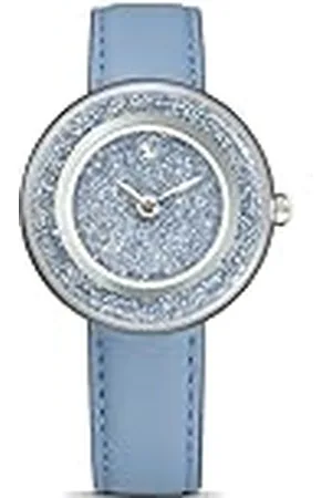 Swarovski Crystalline Lustre horloge, Swiss Made, Lederen band, , Roestvrij staal, Eén maat
