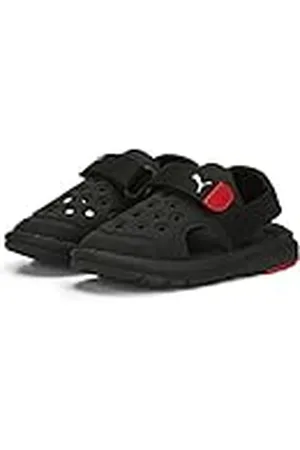 PUMA Evolve AC Inf Sandalen voor kinderen, uniseks, BLACK WHITE VOOR ALTIJD Rood, 19 EU