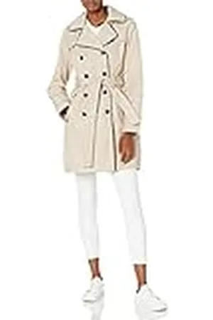 Guess Trenchcoat met dubbele rij knopen en trenchcoat met contrasterende rand voor dames, , M