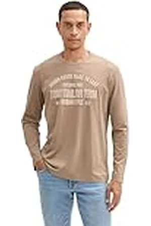 TOM TAILOR Heren T-shirt met lange mouwen, , S