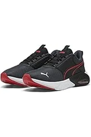 PUMA Unisex X-Cell NOVA FS Road hardloopschoen, zwart-voor alle tijden rood, 4 UK, Zwart voor alle tijden, rood, 37 EU