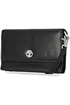Timberland RFID Leather Crossbody Portemonnee Portemonnee Schoudertas Leer Dames, zwart (kiezelsteen), One Size