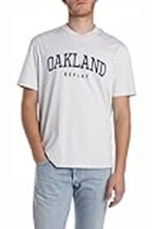 Replay Heren relaxed fit T-shirt van katoen, , S