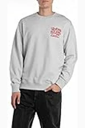 Replay Heren regular fit sweatshirt Red Attitude collectie, , M