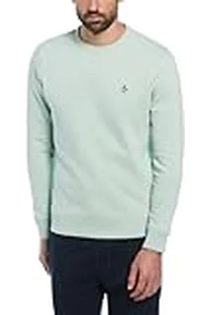 Original Penguin Heren Sweatshirt, Sticker Pete biologisch katoen fleece sweatshirt, ronde hals, , S, , S