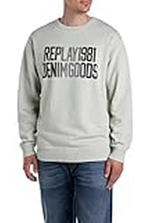 Replay Heren regular fit sweatshirt van katoen, , XS