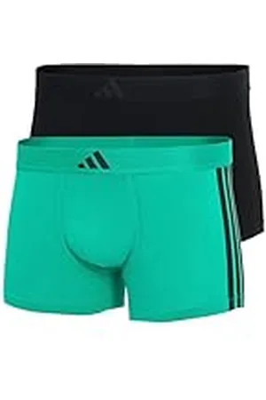 adidas Heren Ondergoed 2-Pack Low Rise Trunk (2PK) -Active Flex Cotton 3 Stripes Boxershorts, assortiment_4AM008, S, , S