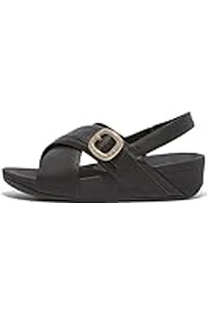 FitFlop Dames LULU Crystal-Buckle lederen rug-riem sandalen, , 34 EU, , 43 EU