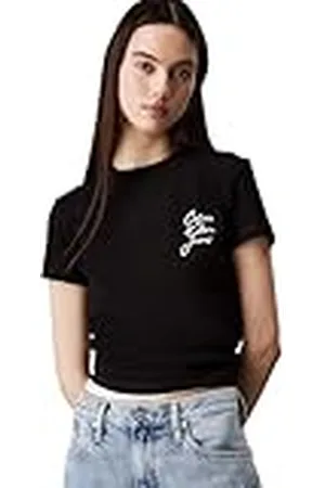 Calvin Klein Jeans vrouwen Script INSTITUTIONAL Baby TEE J20J224984 S/S T-shirt, , M, , M