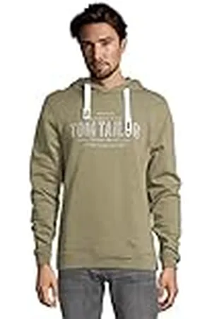 TOM TAILOR Uomini Hoody met opdruk op de borst 1029293, , XS