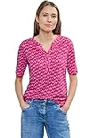 CECIL Dames T-shirt met patroon, , XS