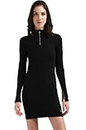 Calvin Klein Jeans Damesjurk met halve rits en lange mouwen, ., L