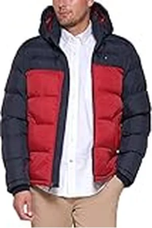 Tommy Hilfiger Klassieke donsjack met capuchon voor heren (standaard en groot en lang) alternatieve buitenkledingjas, , S
