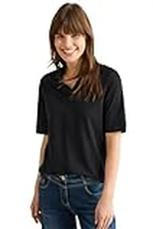 CECIL B322947 Pique poloshirt voor dames, , XS, , XS