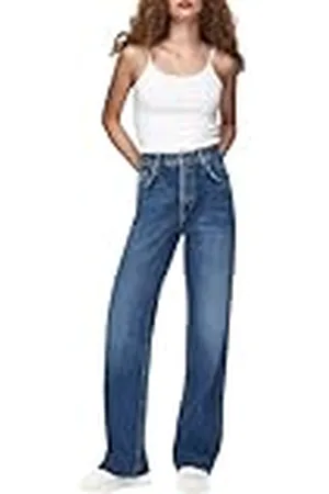 LTB Jeans Dames Danica L - Wide High Rise Basic-5-Pocket Dark Wash katoen - maat W30L34, , 30W / 34L