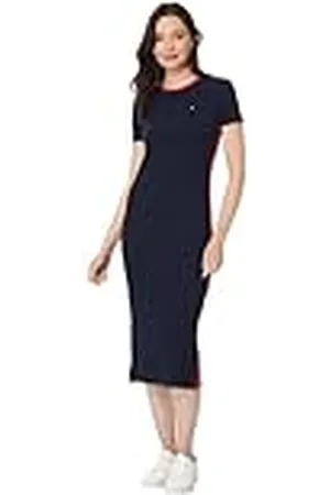 Tommy Hilfiger Dames korte mouwen zachte alledaagse sport jurk casual, , L
