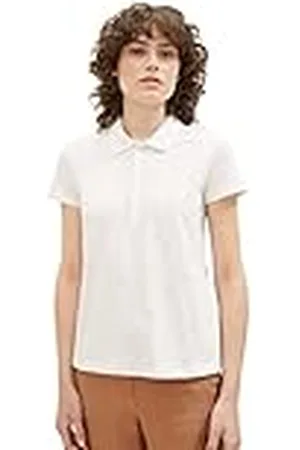 TOM TAILOR Dames 1037493 Poloshirt, 32822-Offwhite Rose Flower Design, XL, , XL