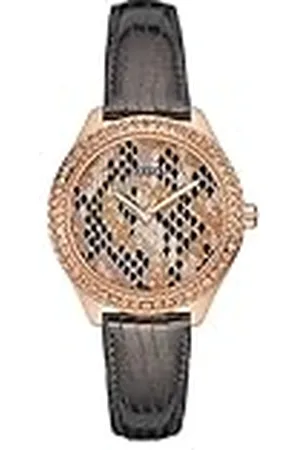 Guess Analoog kwartshorloge voor dames met leren armband W0626L2, , band