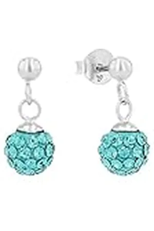 Amor Oorbellen 925 Sterling Zilveren Meisjes Kinderoorbellen, Met Kristalglas, 1,4 cm, Zilver, Wordt Geleverd In Sieraden Geschenkverpakking, 2021269