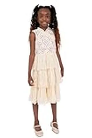 Maya Deluxe Meisjesjurk Pailletten Verfraaid Tule Tutu Ruches Prinses Bruidsmeisje Bruiloft Gast Kids Childrens Party Bloem, , 5-6 jaar