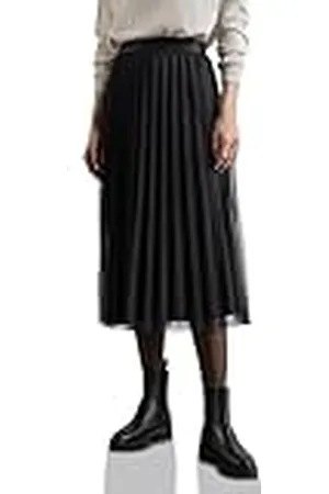 Street one Midi geplooide Tuell Rok Solid, , 42W
