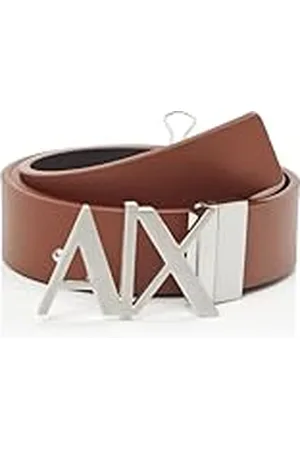 Armani Exchange Heren Essenial, Double Face, Metal Logo Plaque Belt, Meerkleurig, 34