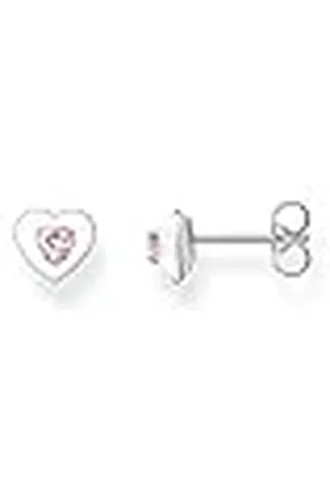 Thomas Sabo Damen Ohrstecker Herz in der Farbe Silber aus 925 Sterlingsilber mit Zirkonia, Größe: 7x8mm, H2247-644-1