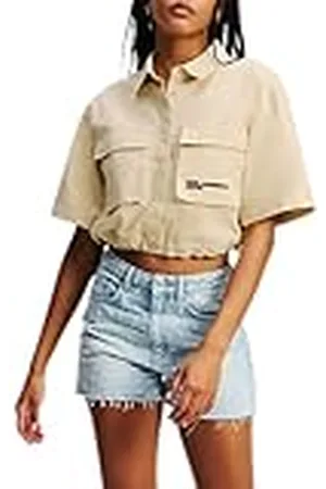 Karl Lagerfeld Utility Blouse, Vrouwen, Bruin, Blouse, , S