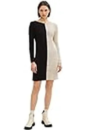 TOM TAILOR Dames Colorblock gebreide jurk 1034812, , 38