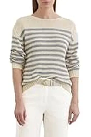 Marc O’ Polo Marc OPolo Dames Gebreide Trui Gestreept Loose Fit, Veelkleurig (Stripe/Natural Cotton), XS, Meerkleurig, XS