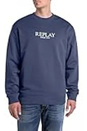 Replay Heren regular fit sweatshirt van katoen, , L