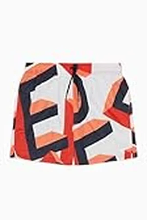 Emporio Armani Man Macro Lettering Mid Boxer Wit XL, , XL