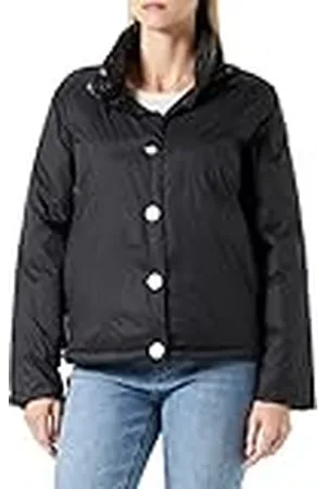 Armani Exchange Dames Sustainable, Side Logo Tape, Knoopsluiting Geïsoleerd Jas, , Large, , L