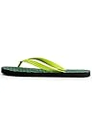Fila Mannen Troy Logo Slipper Flip Flop, Black Acid Lime, 10 UK, , 44.5 EU