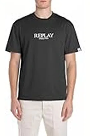 Replay Heren relaxed fit T-shirt van katoen, , XXL