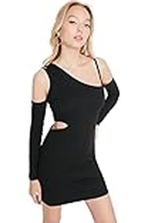Trendyol Dames Woman Midi Bodycon rolkraag tricot jurk, , L