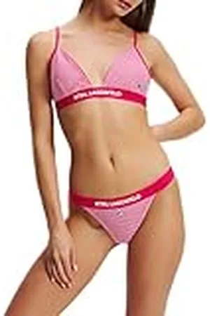 Karl Lagerfeld Ikon Stripe Driehoek Padded Bra, Multicolor, Vrouwen, Underwear, , L