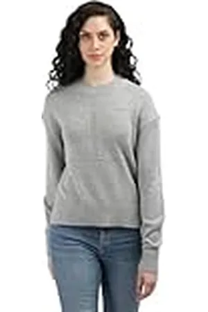 Calvin Klein Jeans Dames CK Intarsia Losse Trui J20J224224, Trui, Grijs, XS, , XS