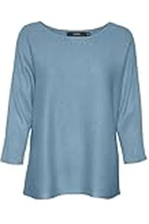 VERO MODA Gebreide trui voor dames, Bonnie Blue/Detail:w. Melange, XL