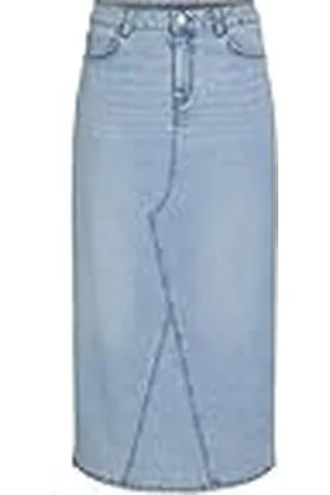VILA Dames Vinus Hw Midi Denim Skirt/Pb, , M