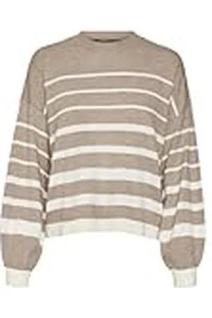 VERO MODA Dames Vmrain Ls O-hals pullover Ent gebreide trui, , M