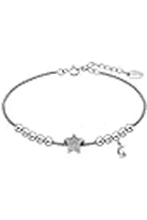 Lotus Vrouw Zilveren Asscher Blauwe Zirkonia Armband, Eén maat, Zilver, Blauwe zirkonia