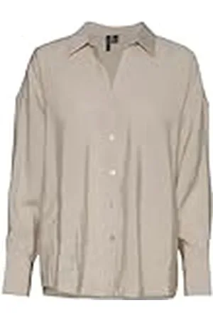 VERO MODA VMQUEENY LS Oversize shirt WVN GA NOOS, , S