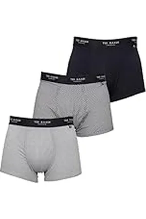Ted Baker Heren drie-pack boxershorts - marine/Heathergrijs/Mini Geo Marine - M