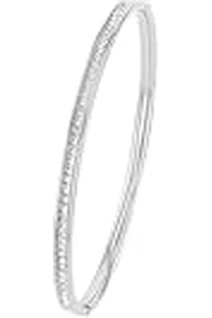 QS by s.Oliver Bangle roestvrijstalen damesarmsieraad, met kristal, 6,2 cm, , Wordt geleverd in geschenkverpakking, 2018533