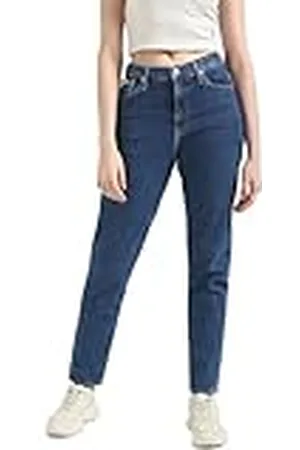 Calvin Klein Jeans Dames MOM Jean J20J224034, Tapered, Denim, 34W/30L, , 34W / 30L