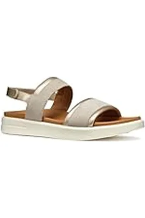 Geox D XAND 2S A damessandalen, Lt Taupe/Lt Gold, 38 EU, , 38 EU